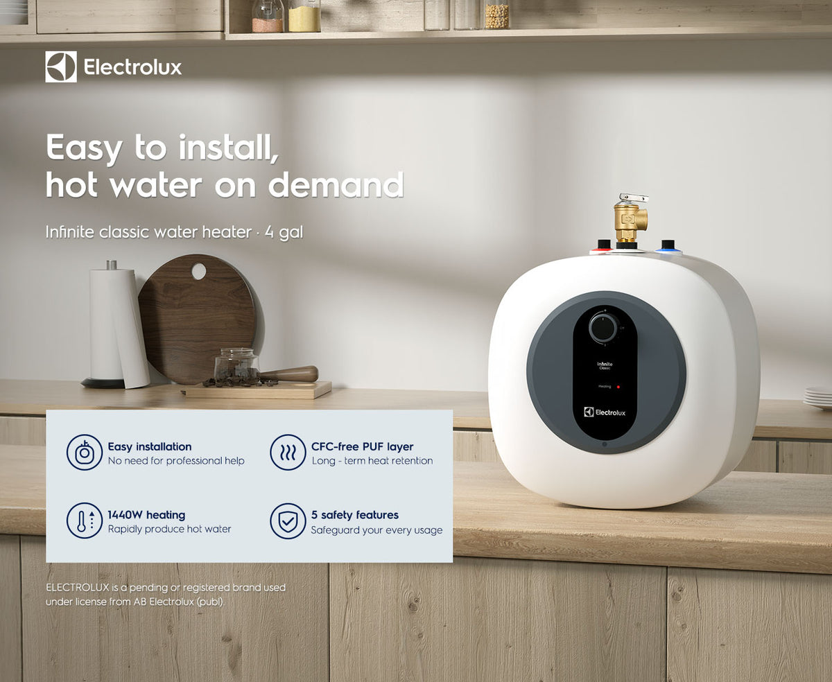 Electrolux Infinite Classic 4gal Electric Storage Water Heater overview detail 2