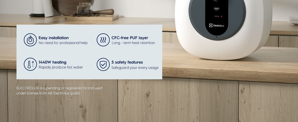 Electrolux Infinite Classic 4gal Electric Storage Water Heater overview detail 3