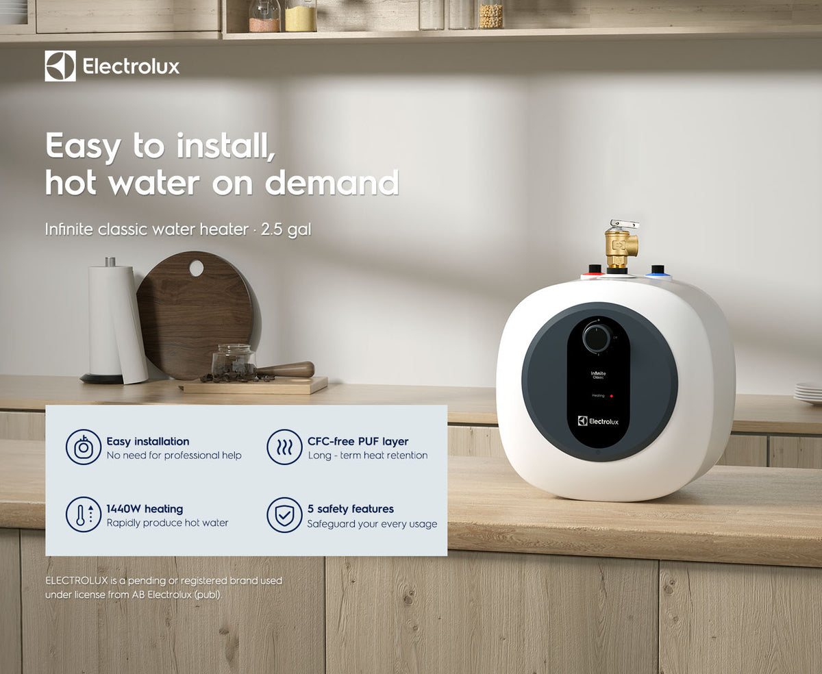 Electrolux Infinite Classic 2.5gal Electric Storage Water Heater overview detail 2
