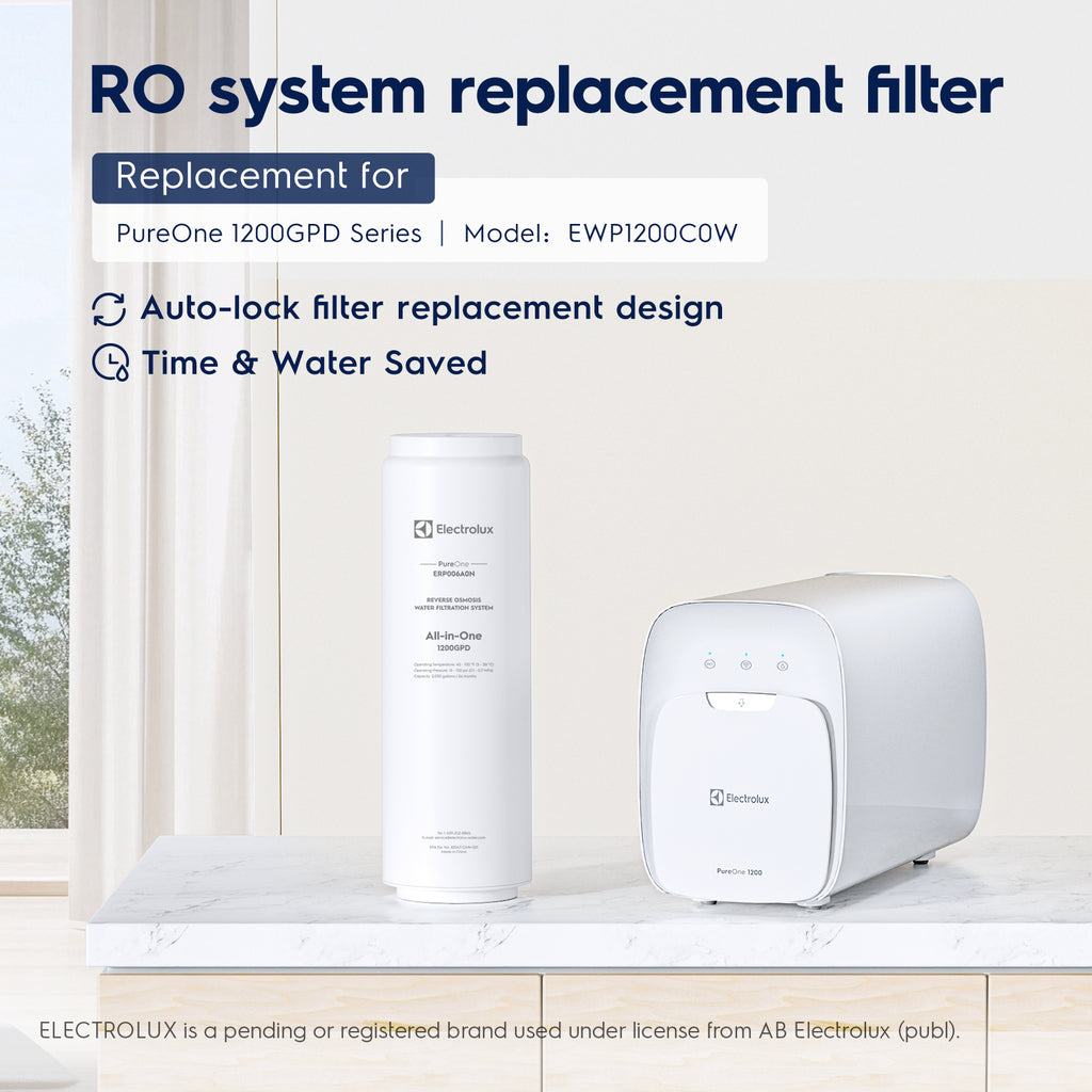 Electrolux All-in-One 1200GPD Filter, Replacement for All-in-One Reverse Osmosis System Under Sink, 24-Month Lifetime, 0.0001 Micron RO Membrane
