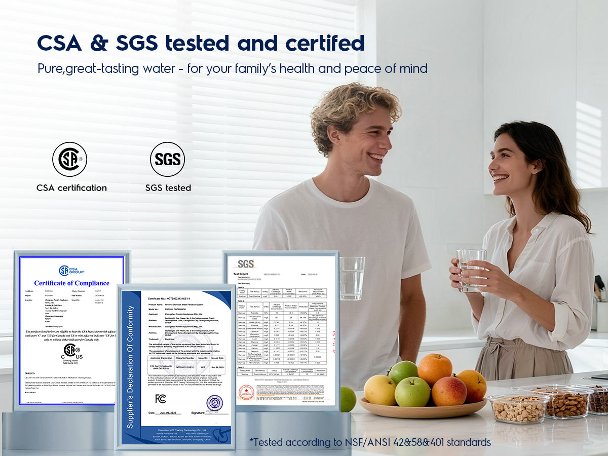 1200 GPD Smart Tankless Reverse Osmosis System with App Control specifications detail 1