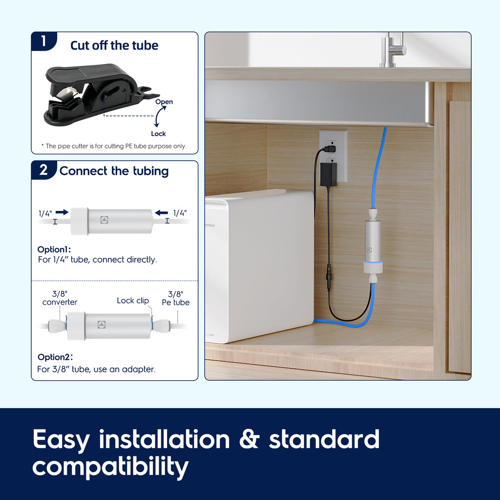 Electrolux UV Filter for Reverse Osmosis System Under Sink Water Filter | LED UV, Stainless Steel, Mercury-Free, 10 Year Life, FCC Certified, for 800GPD RO Systems