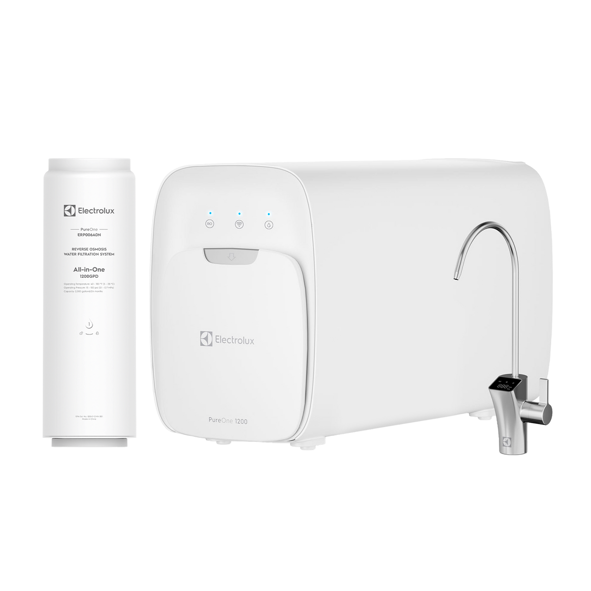 Electrolux All-in-One 1200GPD Filter, Replacement for All-in-One Reverse Osmosis System Under Sink, 24-Month Lifetime, 0.0001 Micron RO Membrane