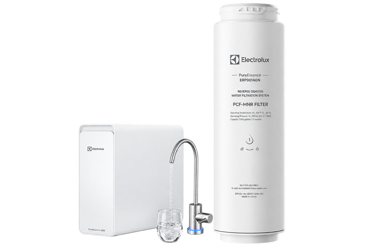 Electrolux PureEssence PCF-MNR Mineralization Filter, Under-Sink Tankless RO Post-Carbon, Quick-Change, Light Alkaline Finish, 1,000 Gallons/12 Months, Fits PureEssence 600/800/1000GPD