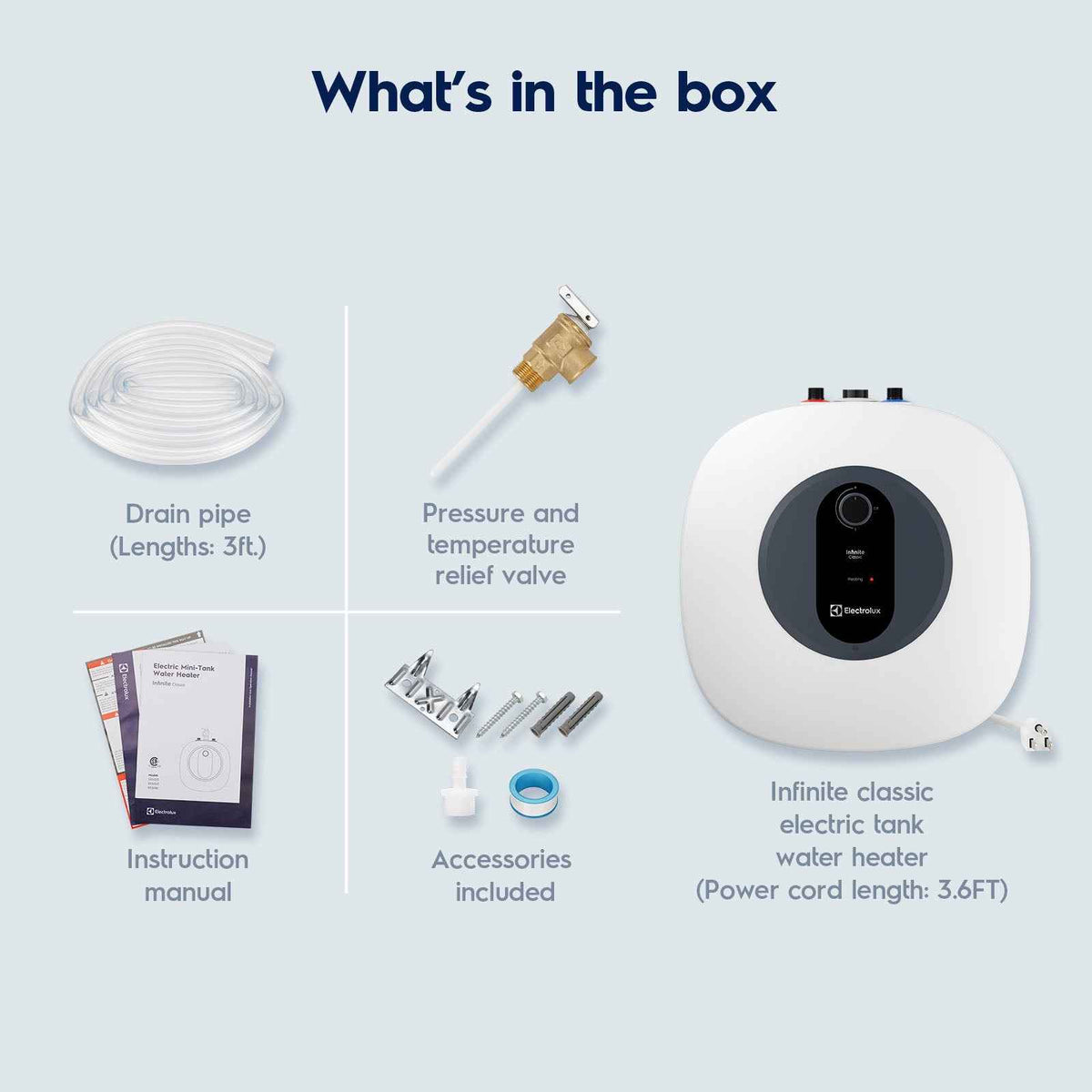 Electrolux Infinite Classic 8gal Electric Storage Water Heater