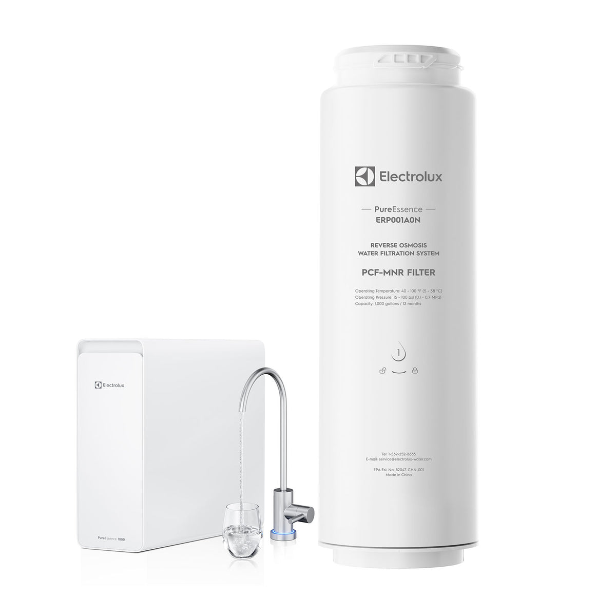 Electrolux PureEssence PCF-MNR Mineralization Filter, Under-Sink Tankless RO Post-Carbon, Quick-Change, Light Alkaline Finish, 1,000 Gallons/12 Months, Fits PureEssence 600/800/1000GPD
